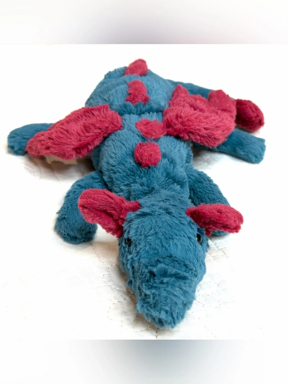 Jellycat London Little Dexter Dragon Plush Teal Maroon Small 12” Stuffie Toy